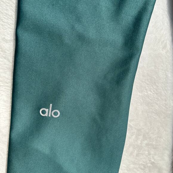 Alo Yoga 7/8 Airlift Leggings Advantage Racerback Bra Set Winter Ivy Green XS BN - Picture 16 of 16